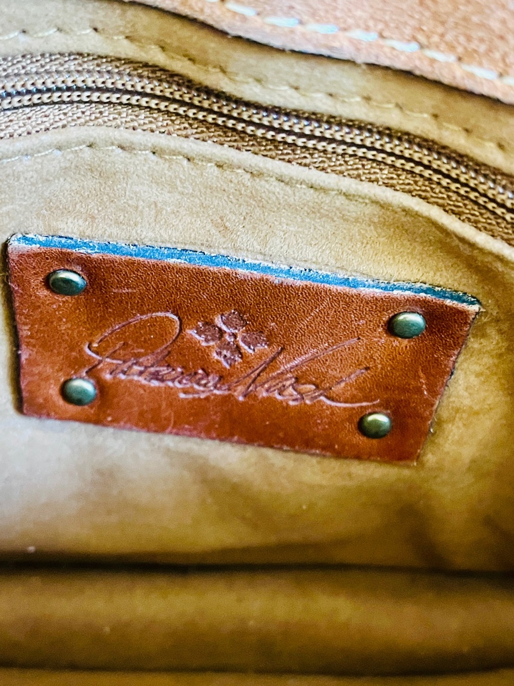 Patricia Nash Cognac Brown Leather Crossbody Bag - Picture 5 of 14